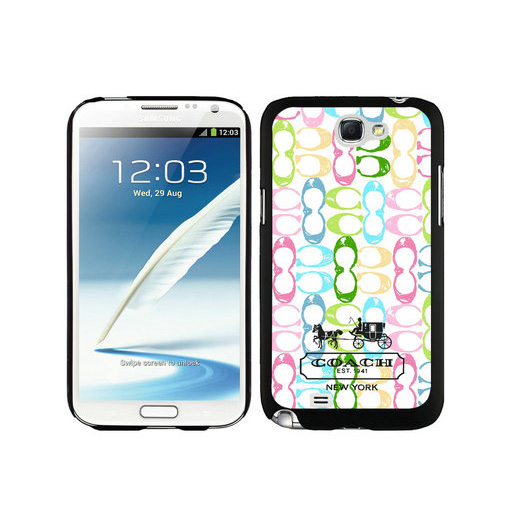 Coach Logo Monogram Multicolor Samsung Note 2 Cases DSY | Women